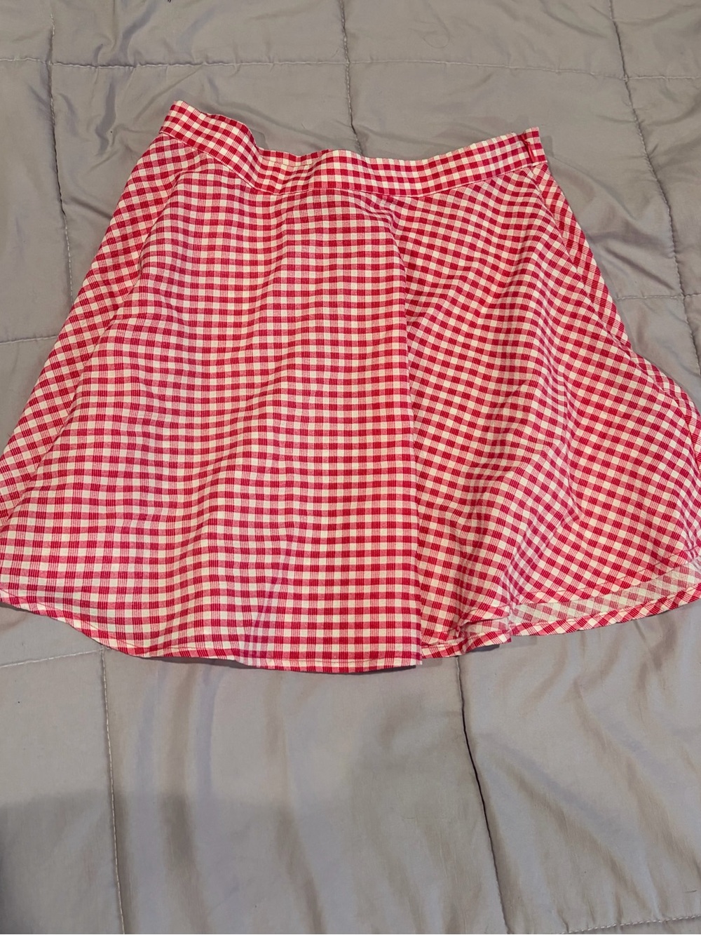 Urban Outfitters Red and White Gingham Skater Skirt Med